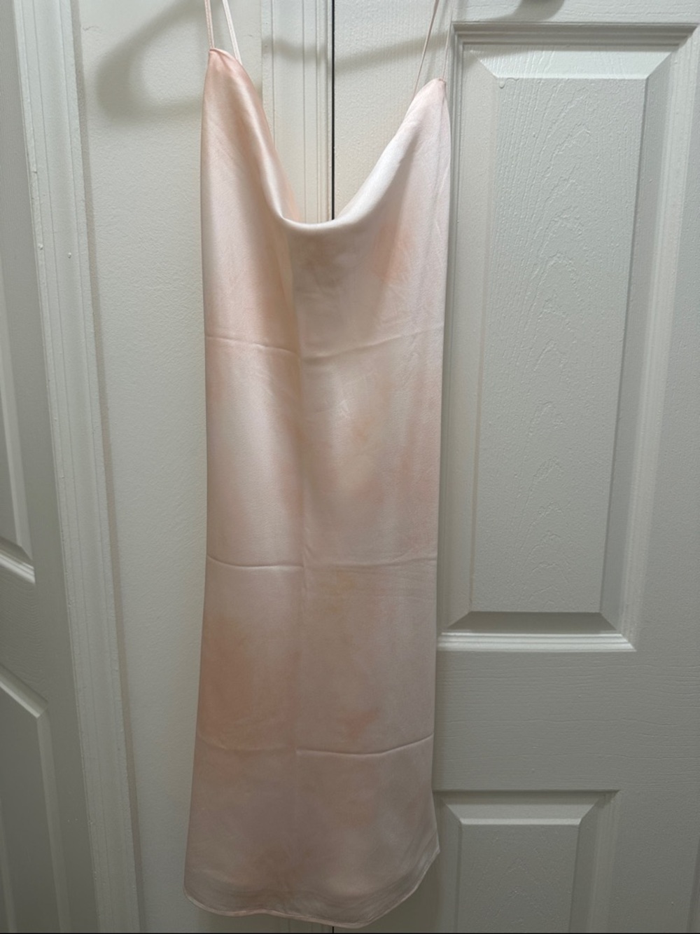 Abercrombie Satin Cowl Neck Slip Dress - Blush Pink